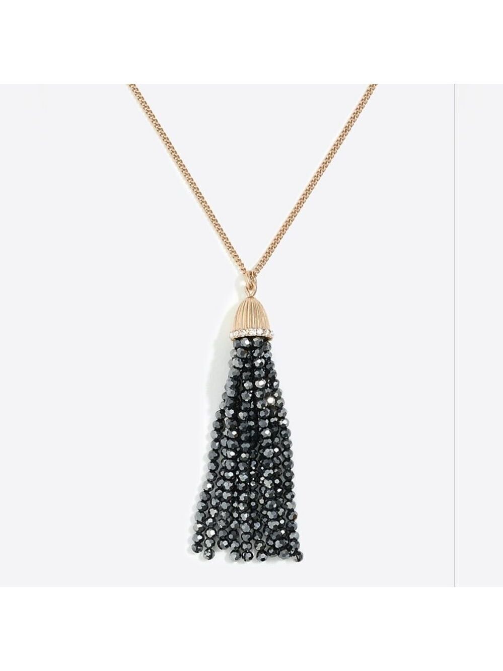 J Crew Sparkle Bead Necklace Pendant NWOT 30"